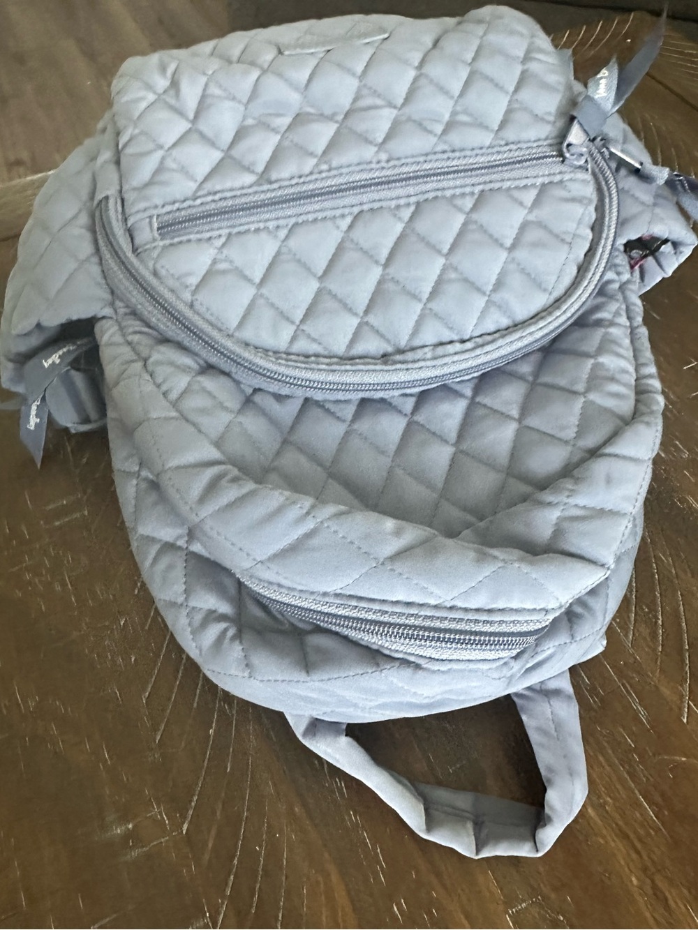 Vera Bradley Light Blue Quilted Mini Backpack - Picture 2 of 5